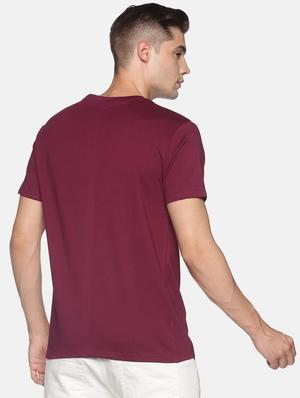 purple solid casual t-shirt - 18458057 - Standard Image - 3