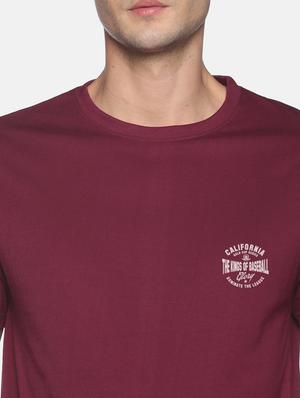 purple solid casual t-shirt - 18458057 - Standard Image - 5