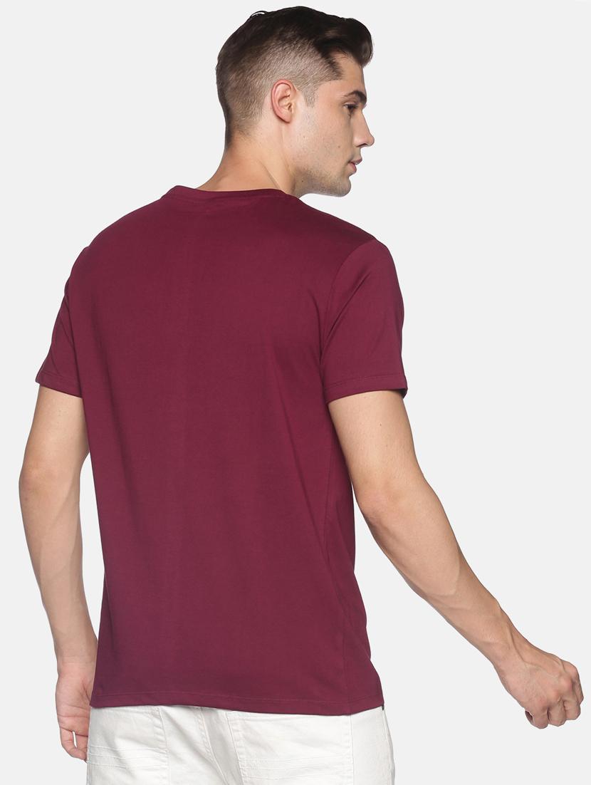 purple solid casual t-shirt - 18458057 - Zoom Image - 3