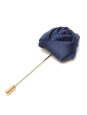 blue self design tie with pocket square & cufflinks - 18458764 - Standard Image - 5