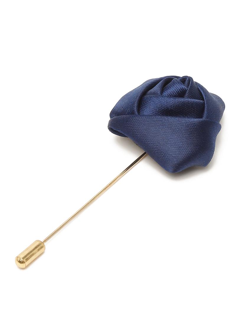 blue self design tie with pocket square & cufflinks - 18458764 - Zoom Image - 5