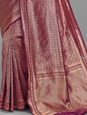 jacquard work woven saree with blouse - 18459220 - Standard Image - 4