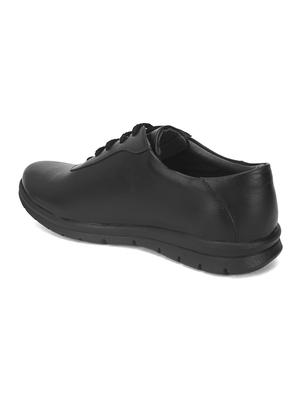black synthetic lace up sneakers - 18459878 - Standard Image - 3