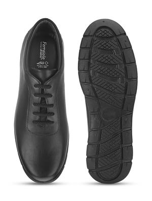 black synthetic lace up sneakers - 18459878 - Standard Image - 4