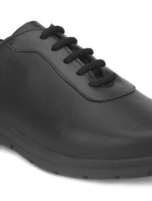 black synthetic lace up sneakers - 18459878 - Standard Image - 5