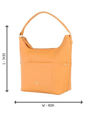 orange solid regular handbag - 18459942 - Standard Image - 5