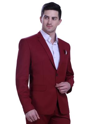 red solid formal blazer - 18460045 - Standard Image - 2