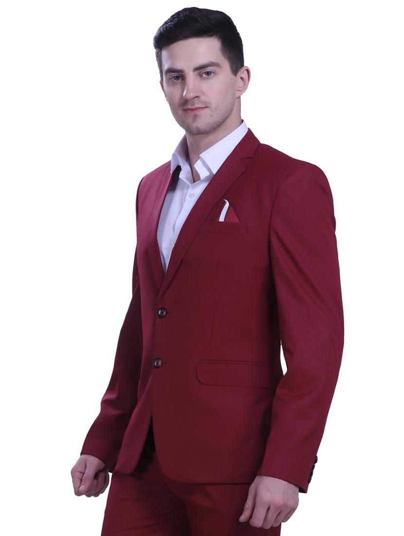 red solid formal blazer - 18460045 - Zoom Image - 3