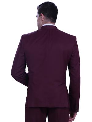 purple solid formal blazer - 18460050 - Standard Image - 4