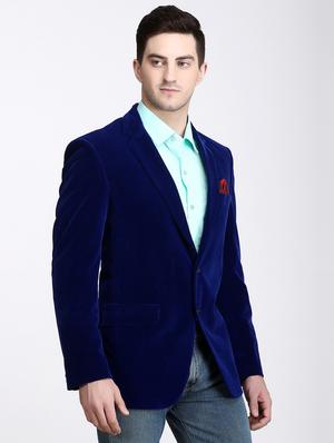 navy-blue solid formal blazer - 18460063 - Standard Image - 2