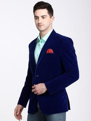navy-blue solid formal blazer - 18460063 - Standard Image - 3