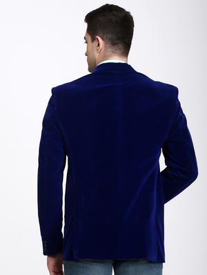 navy-blue solid formal blazer - 18460063 - Standard Image - 4