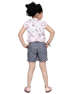 girls white floral top & polka dot skirt - 18460421 - Standard Image - 4