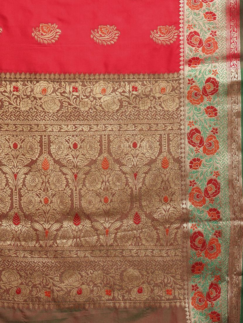 zari work woven saree with blouse - 18461049 - Zoom Image - 5