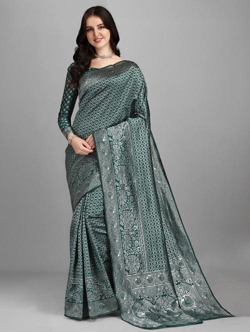 zari work bhagalpuri saree with blouse - 18461291 - Standard Image - 1