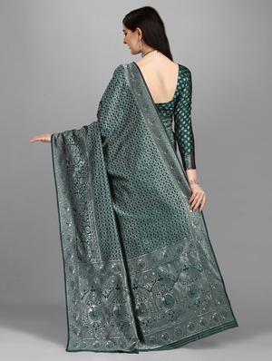 zari work bhagalpuri saree with blouse - 18461291 - Standard Image - 4