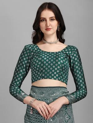 zari work bhagalpuri saree with blouse - 18461291 - Standard Image - 5