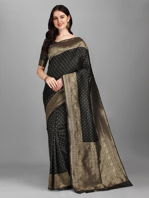 zari work bhagalpuri saree with blouse - 18461294 - Standard Image - 1