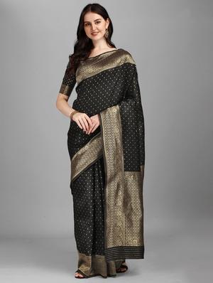 zari work bhagalpuri saree with blouse - 18461294 - Standard Image - 2