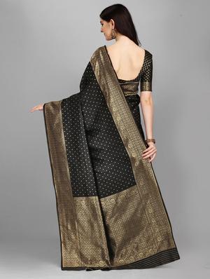 zari work bhagalpuri saree with blouse - 18461294 - Standard Image - 4