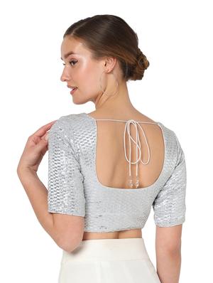 silver sequin work blouse - 18461756 - Standard Image - 4