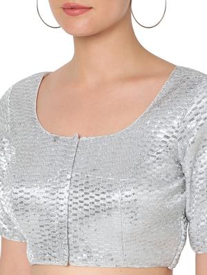 silver sequin work blouse - 18461756 - Standard Image - 6