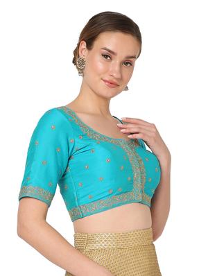 turquoise embroidered blouse - 18461759 - Standard Image - 3