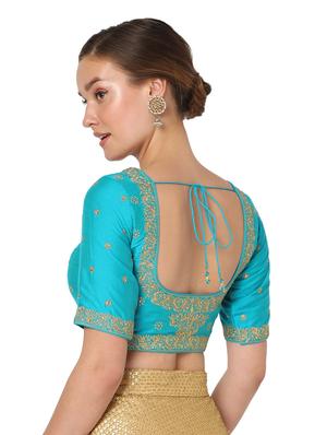 turquoise embroidered blouse - 18461759 - Standard Image - 4
