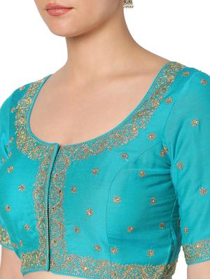 turquoise embroidered blouse - 18461759 - Standard Image - 6