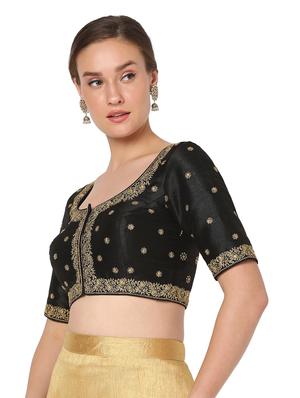 black silk embroidered blouse - 18461761 - Standard Image - 2