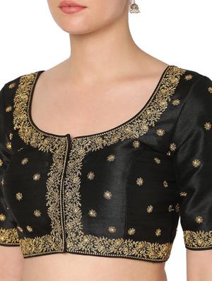 black silk embroidered blouse - 18461761 - Standard Image - 6