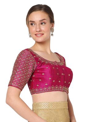 pink silk embroidered blouse - 18461763 - Standard Image - 3
