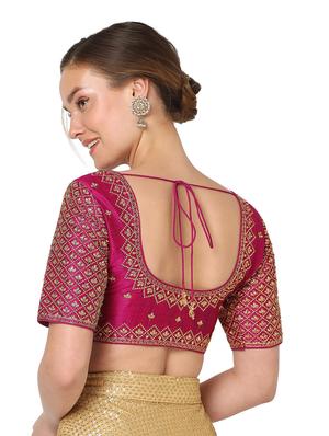 pink silk embroidered blouse - 18461763 - Standard Image - 4