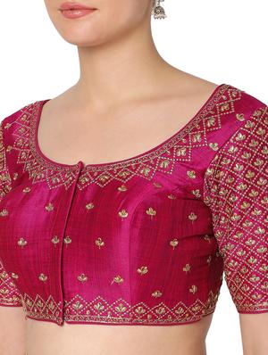 pink silk embroidered blouse - 18461763 - Standard Image - 6