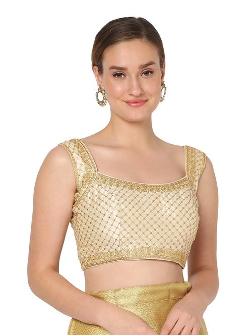 white silk embroidered blouse - 18461765 - Standard Image - 1