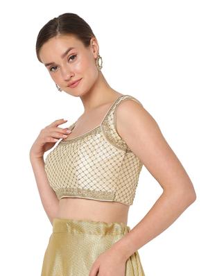white silk embroidered blouse - 18461765 - Standard Image - 2