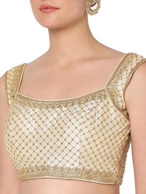 white silk embroidered blouse - 18461765 - Standard Image - 6