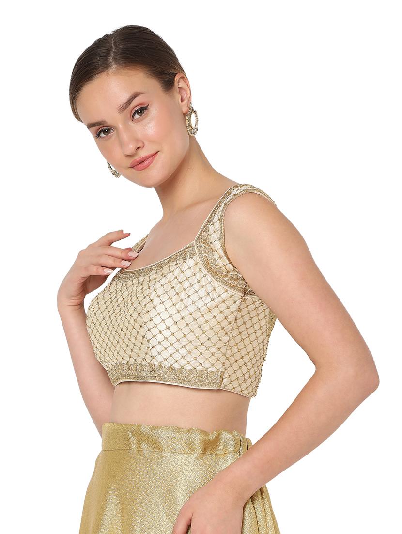 white silk embroidered blouse - 18461765 - Zoom Image - 2