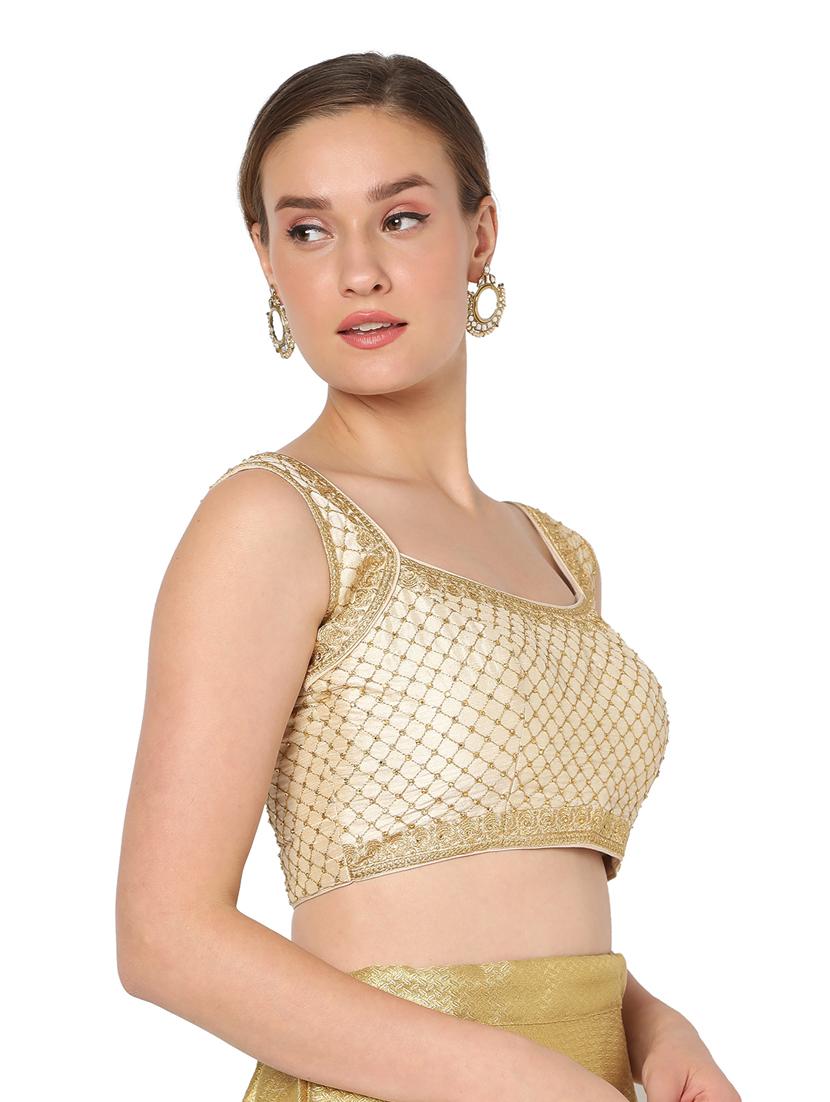 white silk embroidered blouse - 18461765 - Zoom Image - 3