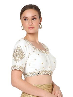 white silk embroidered blouse - 18461766 - Standard Image - 2