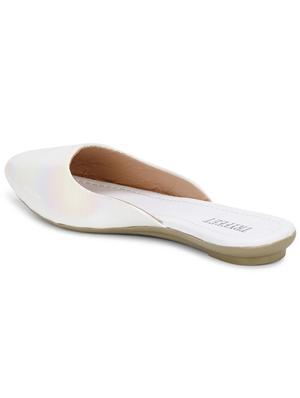 white slip on flat - 18461796 - Standard Image - 3