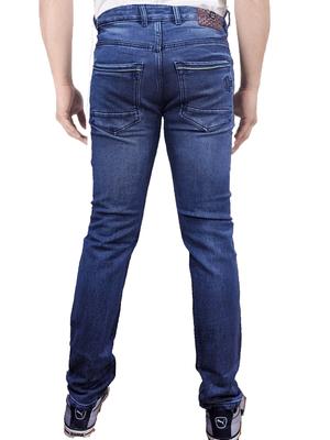 men stretch cotton knitted denim jeans. - 18462050 - Standard Image - 2