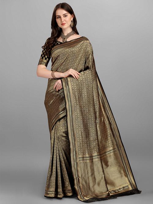 jacquard work maheshwari saree with blouse - 18462105 - Standard Image - 1