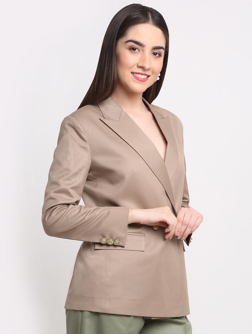 lapel neck solid formal blazer - 18462222 - Zoom Image - 2
