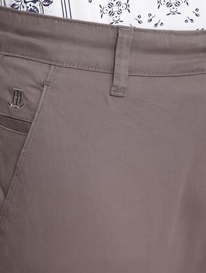 grey solid blend chinos casual trouser - 18462224 - Standard Image - 5
