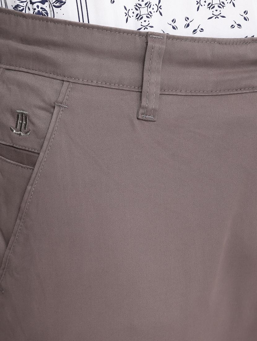 grey solid blend chinos casual trouser - 18462224 - Zoom Image - 5