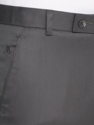 grey solid formal trouser - 18462228 - Standard Image - 5