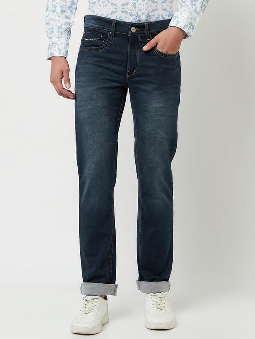 navy-blue light washed denim jean - 18462542 - Standard Image - 1