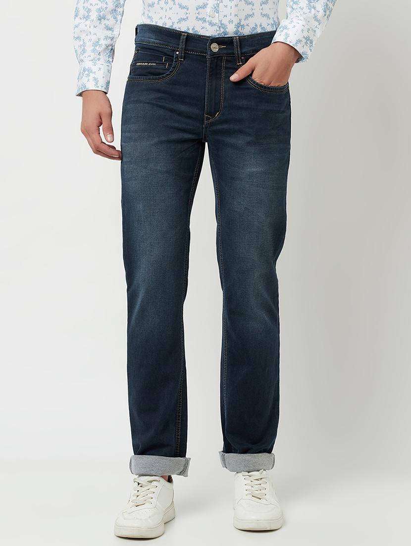 navy-blue light washed denim jean - 18462542 - Zoom Image - 1