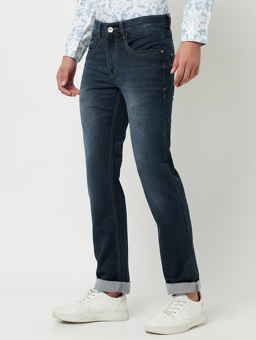 navy-blue light washed denim jean - 18462542 - Zoom Image - 2